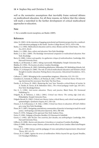 Critical Multiculturalism Theory And Praxis Stephen May Editor | PDF