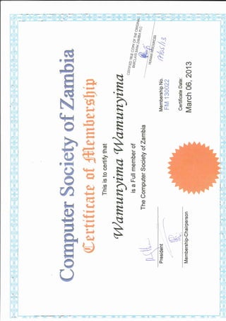 CSZ Certificate