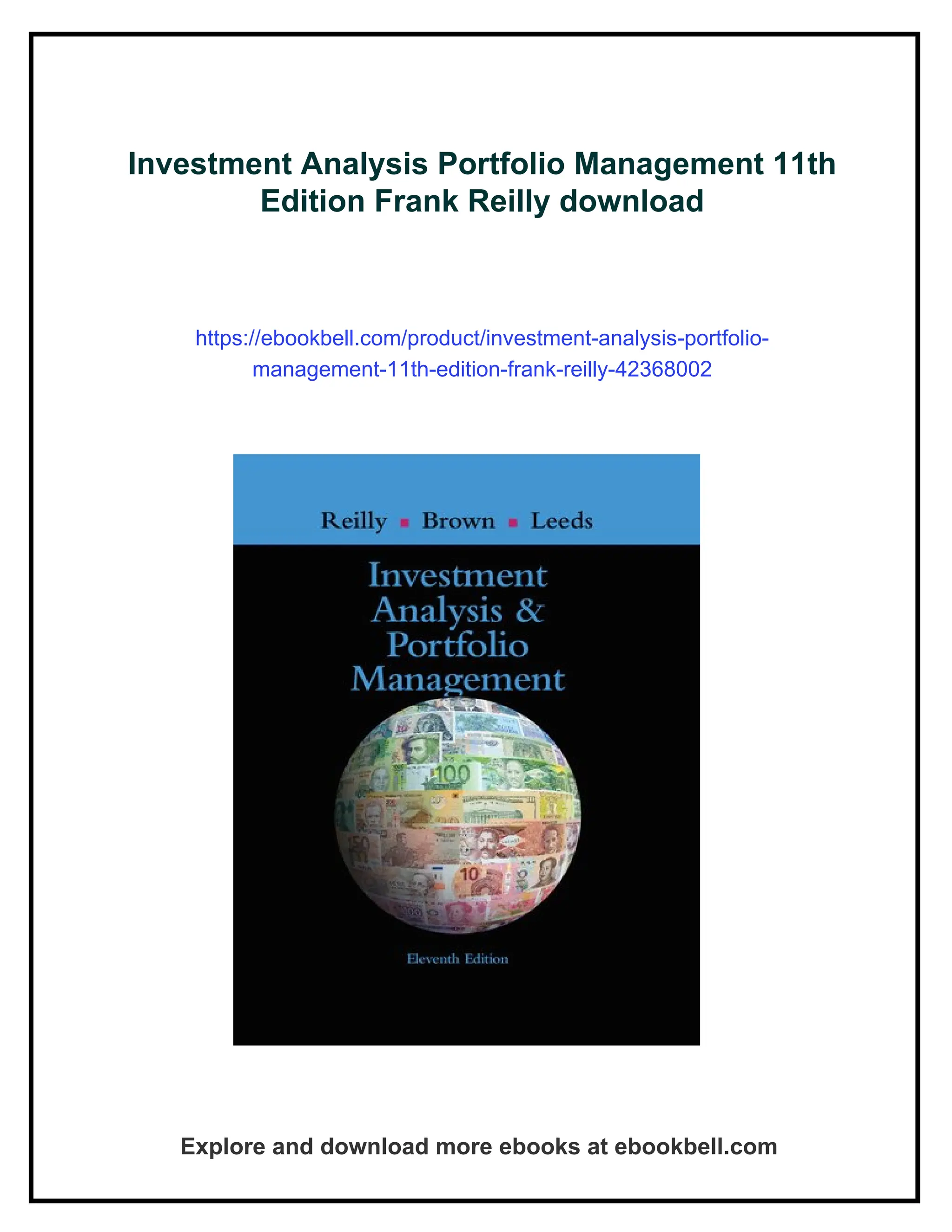 Investment Analysis Portfolio Management 11th Edition Frank Reilly