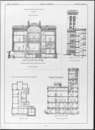 Королевская обсерваторія близъ Потсдама.
Арх. Spieker.
(См. стр. 192—197).
РИШ
Разр-ьзъ по линіи A В.
Поперечный разръзъ зданія геодезическаго инотитута.
(См. стр. 192—194).
Планъ 3-го этажа. Разр-ьзъ по линіи С D.
 
