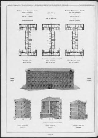 23. Политехническій Институтъ въ Сосновкъ,
близъ С.-Петербурга. (1899—1902 г.).
23. Institut Polytechnique à Sosnovka,
près de St.-Pétersbourg.
H
Акад. Apx. Э. Ф . Виррихъ.
ПроФеосорскій Флигель.
( C m . стр. 2 5 9 -2 7 3 ).
E rnest E r. V irrich. Arch.
Hôtel des professeurs.
Планъ 1-го этажа.
Rez-de-ohaussée.
Планъ 2-го этажа.
Plan du 1-»r étage.
Планъ 3-го и 4-го этажей.
Plan du 2-me étage
Façade
principale.
Главный
фасадь.
Разръзъ no линіи А-Б. Разръзъ по линіи В-Г. Разр-ьзъ по линіи Д-Е.
Coupe А-Б. Coupe В-Г. Coupe Д-Е.
 
