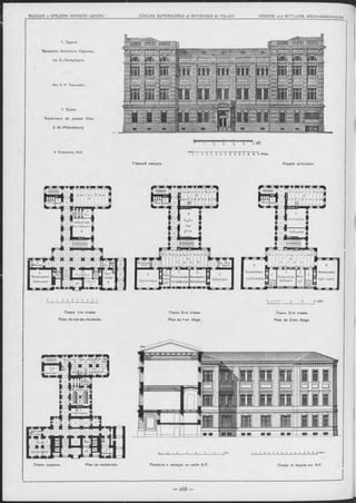 1. Зданіе
Высшихъ Женскихъ Куроовъ,
въ С.-Петербургь.
Арх. А. Ф Красовскій.
1. Cours
Supérieurs de jeunes filles
à St.-Pétersbourg
A. Krassovsky, Arch
5 5 1 S C I . W ■ЛіЬ.”
Планъ 1-го этажа.
Plan du rez-de-ohaussée.
Планъ 2-го этажа.
Plan du 1-er étage.
Планъ 3-го этажа.
Plan du 2-me étage.
Главный Фаоадъ. Façade principale.
 