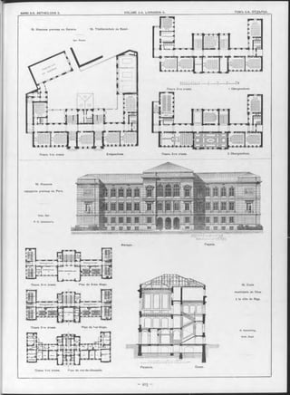 15. Жѳнокое училище въ Базелъ. 15. Töchterschule zu Basel.
Apx Reese.
Планъ 3-го этажа. 2 Obergeschoss.
16. Женское
городское училище въ Ригъ.
Акад. Арх.
P. О. Шмеллингъ.
Фасадъ. Façade.
Планъ 3-го этажа. Plan du 2-me étage. 16. École
municipale de filles
à la ville de Riga.
Планъ 2-го этажа. Plan du 1-er étage.
R. Schm elling,
Arch. Acad.
Планъ 1-го этажа. Plan du rez-de-chaussée.
Разръзъ. Coupe.
 