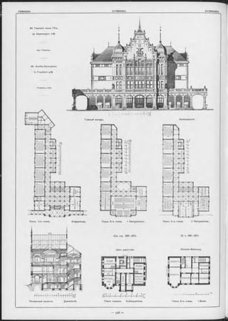 49. Гимназія имени Гёте,
во Франкоуртъ н/М,
П flgBETMäE.
fiQAttMSnin
Ш л%?~
Apx. Frebenius.
Л Ш Ж Г г г49. Goethe-Gymnasium
in Frankfurt a]M
Frebenius, Arch.
rr - - 'n~ - J ’6Y-:. : - ..’Q , ..,..—-
Vorderansicht.Главный Фасадъ.
2 Obergeschoss.Планъ 2-го этажа. 1 Obergeschoss. Планъ 3-го этажа.Планъ 1-го этажа. Erdgeschoss.
D irector-W ohnungДомъ директора.
КУХН Я
&И РЕК ТО Р,
КОНЛАТА
СПАЛЬНЯКУХН Я
В А Х Т Е Р А
ГЛ А Д И Л Ь
НЯ I КОМНАТА
Ш Д О В
КОМ НАТАІСПАЛЫ- СПАЛЬНЯП Р А Ч ЕШ
НАЯ ЗАПАСЫ
Планъ подвала. Kellergeschoss Планъ 2-го этажа. 1 Stook.Поперечный разръзъ. Querschnitt.
 