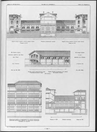 Задній Фасадъ лицевого олигеля (правое крыло). Разръзъ центральнаго Фасада. Задній Фасадъ лицевого Флигеля (лъвое крыло).
Разр-ьзъ no E-F. Coupe sur E-F.
62. Проектъ группы
школьныхъ зданій въ гор. Ліонъ
(деп. Роны)
Apx. J. Dubuisson.
62. Groupe scolaire
à Lyon
(Quartier de la Villette).
J. Dubuisson, Arch.
(См. стр. 341-344) 1 1 ' (V. p. 341 -3 44).
Фасадъ зданія гимнастическаго зала Façade d’entrée du gymnase et de l’atelier
и мастерской ручного труда. des travaux manuels.
(3-й Флигель).
Продольный разръзъ по корридорамъ 2-го Флигеля (класснаго),
поясняющій расположеніе въшалокъ на перегородкъ, отдъляющей
корридоръ отъ классовъ.
г ^ в * } S * * » ’ » 9
Разръзъ no GH. (Правая половина). Coupe sur GH.
 
