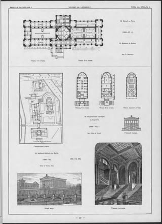 т р а в и р о в к а н а м ѣди|птицы
картинныя галлереимлекопитающіеся
китаиск. коллекціиптицьі
Общій видъ. Главная лъстница.
Apx. Fr. Neumann.
Планъ 2-го этажа.Планъ 1-го этажа.
18. Музей въ Готъ.
(1 864-67 г.).
18. Museum in Gotha.
Генеральный планъ.
19. National-Gallerie zu Berlin.
(1866-76).
S tüler & Straok, Aroh.
Планъ>1-го этажа. Планъ 2-го этажа.
19. Національная галлерея
въ Берлинъ.
(1866—76jr.).
Apx. S tü le r & Straok. Главный Фасадъ.
ff<11Інн|tiіЦII H tu U
(C m. стр. 28).
Планъ верхняго этажа.
S
 