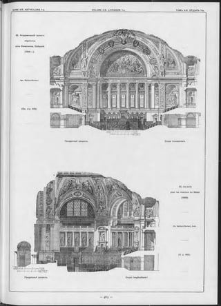 Apx. M aillard-N orbert.
Поперечный разръзъ. Coupe transversale.
Продольный разръзъ. Coupe longitudinale !
38. Un» salle
pour les réunions du Sénat.
(1888).
M-r M aillard-N orbert, Aroh.
(V. p 462).
38. Академическій проектъ
обработки
зала Сенатскихъ Собраній.
(1888 г.).
(См. отр. 462)
 