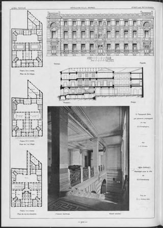 Планъ 3-го этажа.
Plan du 2-d étage.
Планъ 1-го этажа.
Plan du rez-de-chaussée.
Фасадъ Fa«ade-
I [ I J I I I I I I I I Г l H
Планъ 2-го этажа.
Plan du 1-er étage
3. Городской Домъ.
для разныхъ учрежденій
аъ гор.
С.-Петербургъ.
Арх.
I. С. Китнеръ
3.|U n Edifice |і;
Municipal pour la ville
de
St.-Pétersbourg.
P ro j. par
M -r J. K uttne r, Aroh.
Разр-ьзі
Главная лъстница. Grand escalier.
Coupe
 