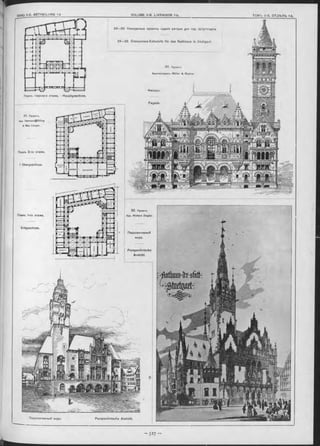 24—33. Конкурсные проекты зданія ратуши для гор. Штуттгарта.
24—33. Concurrenz-Entwürfe fü r das Rathhaus in Stuttgart.
Перспективный видъ. Perspectivische Ansicht.
Планъ 2-го этажа.
I Obergeschoss.
Планъ 1-го этажа.
Erdgeschoss.
3 2 . Проектъ
Apx. Richard Ziegler.
Перспективный
видъ.
Perspectivische
Ansicht.
31. Проѳктъ
Apx. Herm anngBilling
& Max Läuger.
3 0 , Проектъ
Архитекторовъ: M üller & Maykus.
Ф асадъ.
Façade.
Планъ главнаго эта ж а .' t Hauptgeschoss.
 