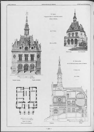 Apx. P. Héneux.
81. Зданіе
Городской Думы въ Ferté-sous-Jouarre
(Seine & Marne).
(См. стр. 581).
Общій видъ. Vue d’ensemble.
Главный ч>аоадъ. Façade principale.
81 Hôtel-de-Ville
de la Ferté-sous-Jouarre (Seine & Marne).
P. Héneux, Arch.
(V. p. 581).
АРШГ ( i' f , Г- - - - -IC A ffi
1". .I 1' I l f IM E IB E S
Планъ 1-го этажа.
Plan du rez-de-chaussée. Разръзъ.
 