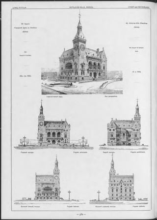 Главный Фасадъ. Façade principale. Задній Фасадъ. Façade postérieure.
Боковой (лъвый) Фасадъ. Façade latérale. Боковой (правый) Фасадъ. Façade latérale.
 