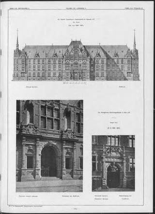 2 2 . Зданіе Судебныхъ Учрежденій въ Кельнѣ н/Р.
Арх. Riegel.
(См. стр. 6 8 8 -691).
№'4 -Г Г- С
Южный ф асадъ . Südfront.
П орталъ южнаго ф асада. Portalbau der Südfront. Боковой порталъ Nebeneingang der
сѣвернаго ф асада. Nordfront.
 