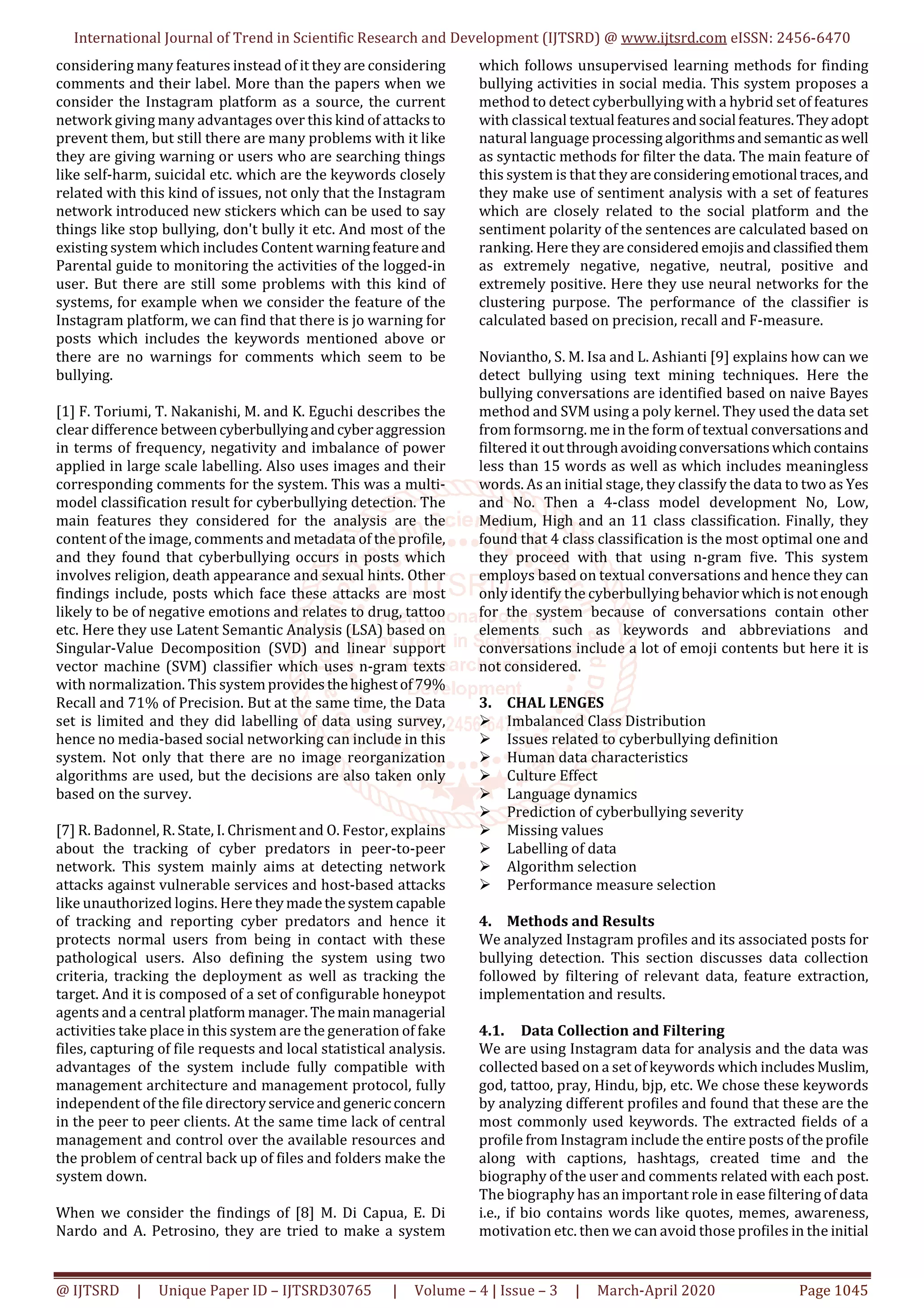 Comparative Study of Cyberbullying Detection using Different Machine ...