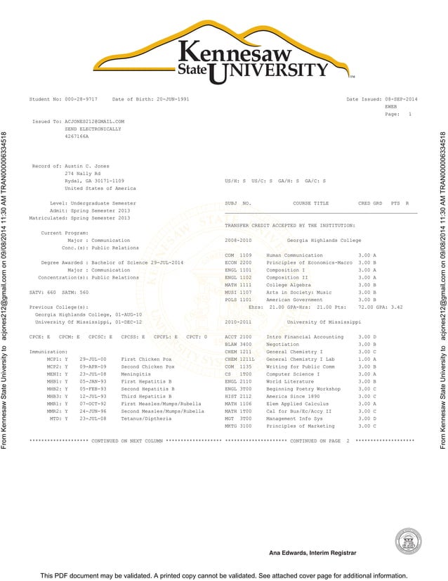 completed-transcript-6334518 | PDF | Undergraduate Education | College ...