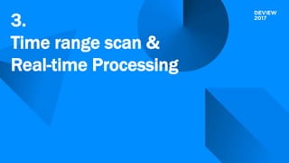 3.
Time range scan &
Real-time Processing
 