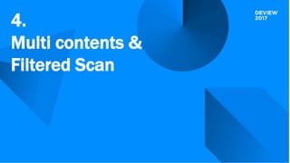 4.
Multi contents &
Filtered Scan
 