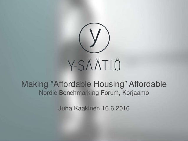 Affordable housing: Y-Foundation, Finland