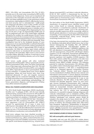 Renal Mass: Epidemiology, Clinical Presentation, Diagnostic Strategies ...