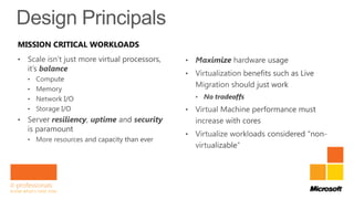 MISSION CRITICAL WORKLOADS




                             Windows Server 8 – Developer Preview
 