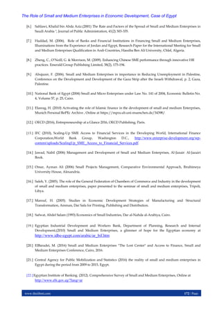 The Role of Small and Medium Enterprises in Economic Development, Case ...