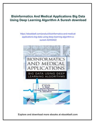 Bioinformatics And Medical Applications Big Data Using Deep Learning ...