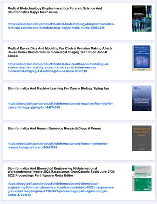 Bioinformatics And Medical Applications Big Data Using Deep Learning ...