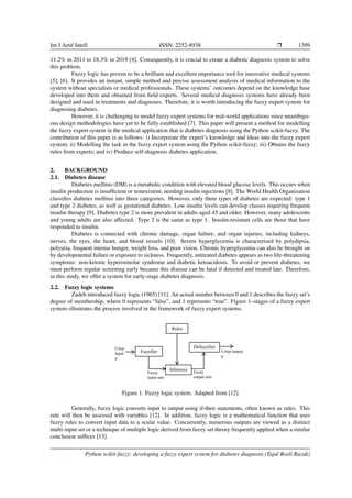 Python scikit-fuzzy: developing a fuzzy expert system for diabetes ...