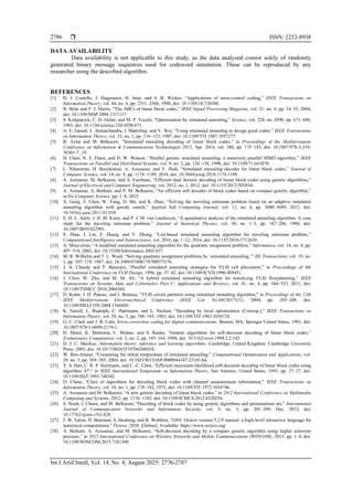Dual simulated annealing soft decoder for linear block codes | PDF