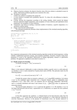 Dual simulated annealing soft decoder for linear block codes | PDF