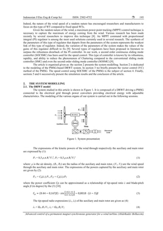 Advanced control of a permanent magnet synchronous generator for a wind ...