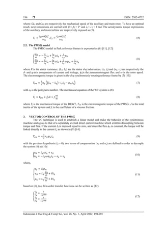 Advanced control of a permanent magnet synchronous generator for a wind ...