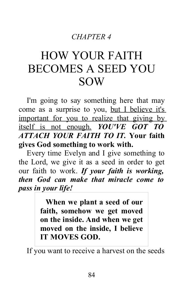Oral roberts seed faith really. was Oral roberts seed faith opinion you