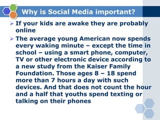 The average young American now spends every waking minute – except the time in school – using a smart phone, computer, TV or other electronic device according to a new study from the Kaiser Family Foundation. Those ages 8 – 18 spend more than 7 hours a day with such devices. And that does not count the hour and a half that youths spend texting or talking on their phones