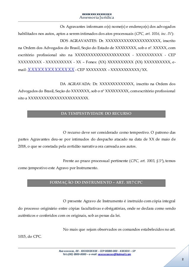 2129 AGRAVO DE INSTRUMENTO NOVO CPC