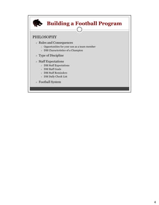 Football Program Book Building a Football Program FINAL BOOKLET | PDF