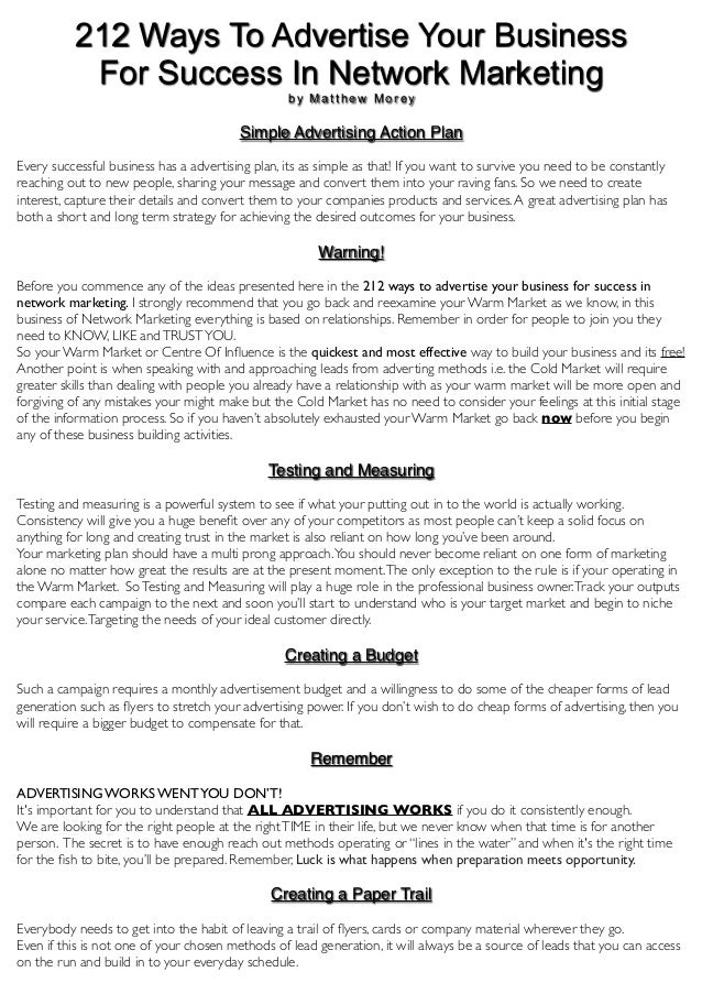 network marketing flyers