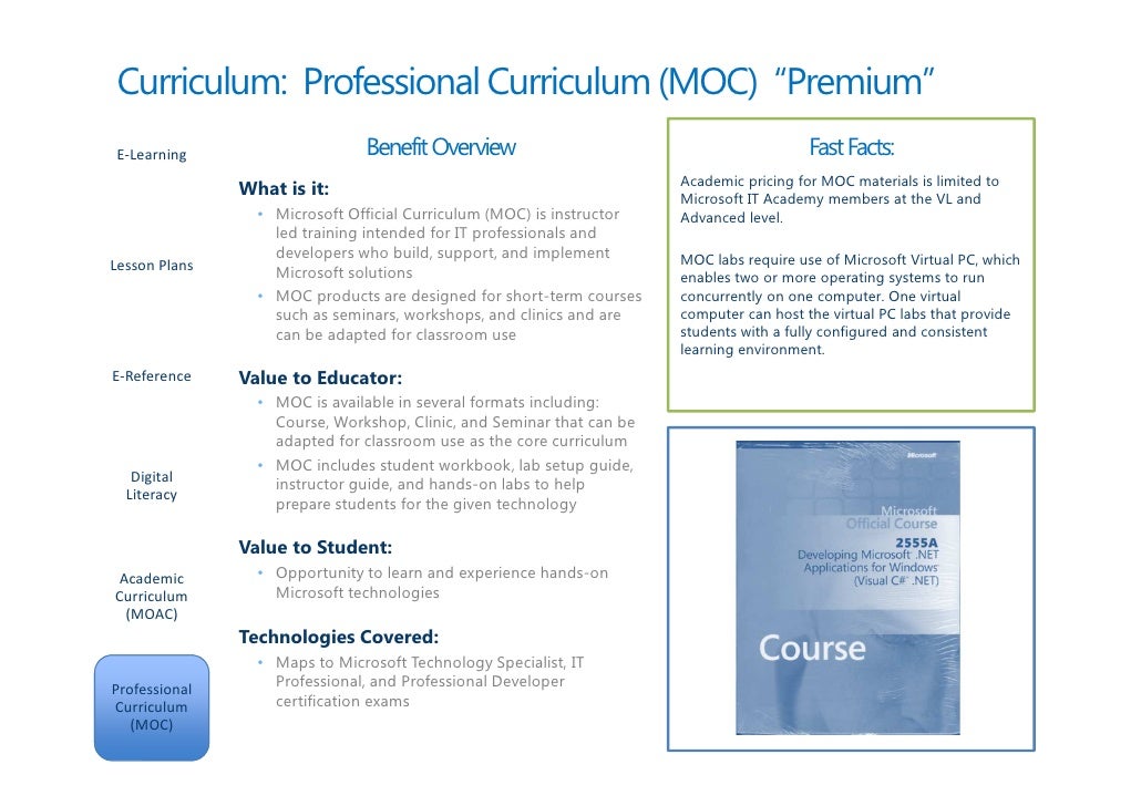 microsoft it academy microsoft curriculum