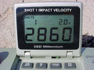 SHOT 1 IMPACT VELOCITY