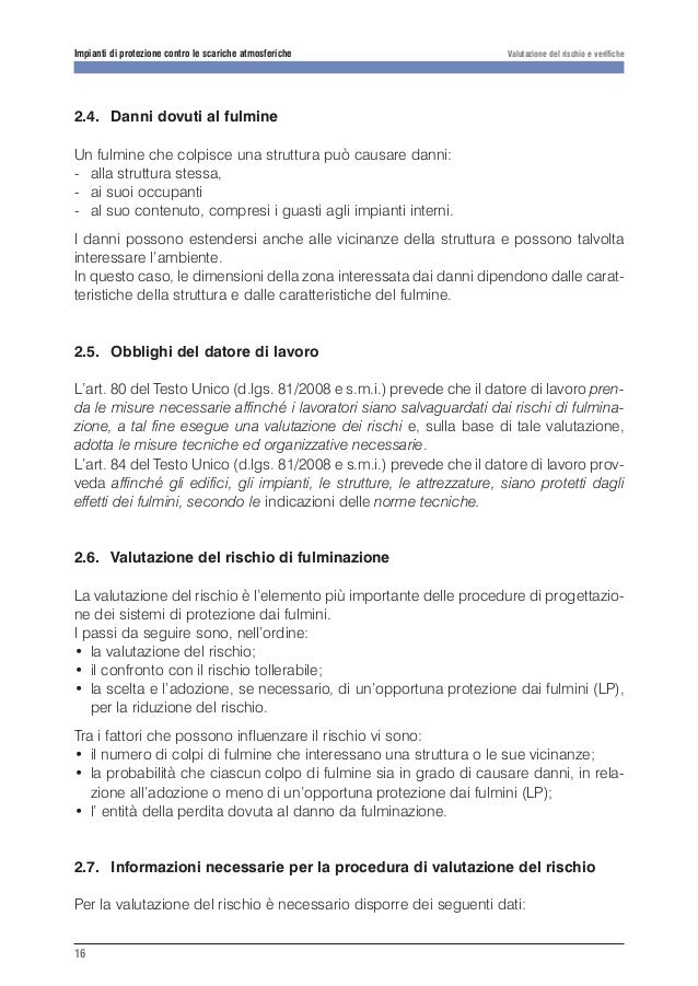 costo valutazione rischio scariche atmosferiche
