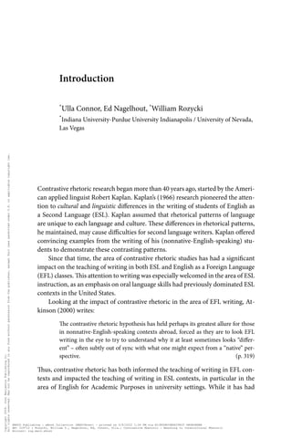 Contrastive Rhetoric Contrastive Rhetoric Reaching To Intercultural Rhetoric Ulla Connor | PDF