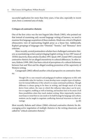 Contrastive Rhetoric Contrastive Rhetoric Reaching To Intercultural Rhetoric Ulla Connor | PDF