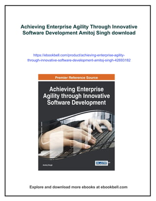 Achieving Enterprise Agility Through Innovative Software Development ...