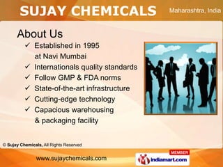 Maharashtra, India



      About Us
           Established in 1995
            at Navi Mumbai
           Internationals...