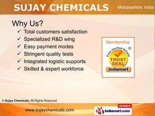Maharashtra, India



      Why Us?
              Total customers satisfaction
              Specialized R&D wing
      ...