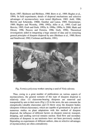 Seed Dispersal By Ants In A Deciduous Forest Ecosystem Mechanisms ...
