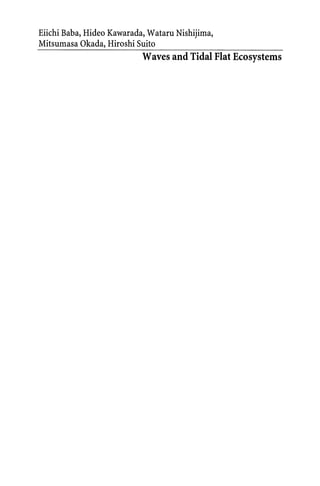 Eiichi Baba, Hideo Kawarada, Wataru Nishijima,
Mitsumasa Okada, Hiroshi Suito
Waves and Tidal Flat Ecosystems
 