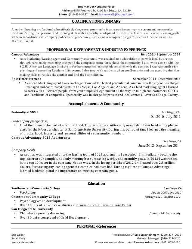 luis nunez resume pdf