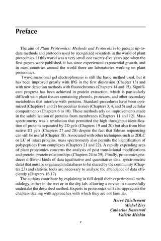 Plant Proteomics Methods And Protocols 1st Edition Valrie Mchin | PDF