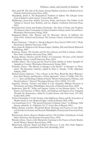 Nerina Rustomji Saints And Sanctity In Judaism Christianity And Islam Striving For ...