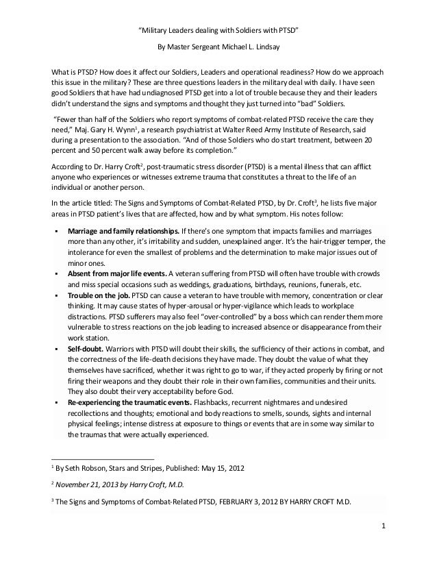 Post traumatic stress disorder essay introduction